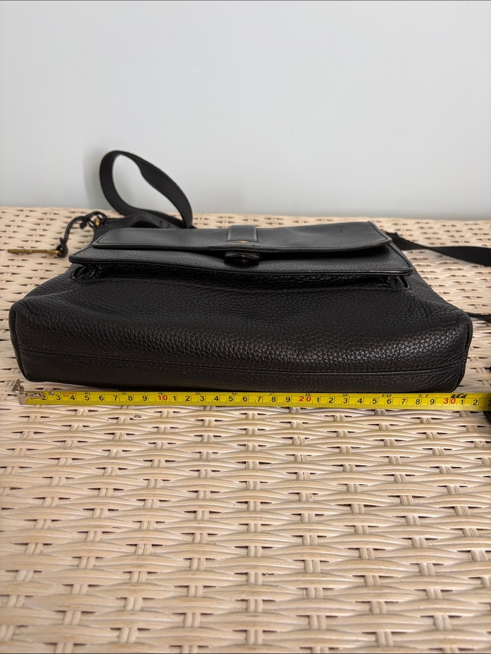 Fossil Kinley Black Pebbled Leather Crossbody Bag - Picture 9 of 9
